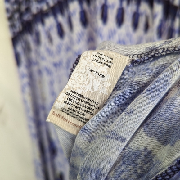 Soft Surroundings Dress Large Petite Maxi Tank Abstract Tie Dye Jersey Mirabelle - Picture 10 of 12